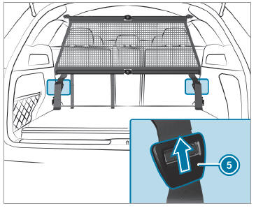 Mercedes-Benz GLC. Attaching/removing the partitioning net