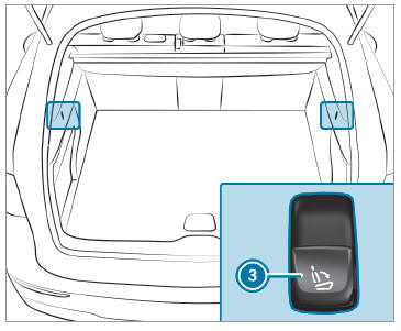 Mercedes-Benz GLC. Folding the rear seat backrest forwards