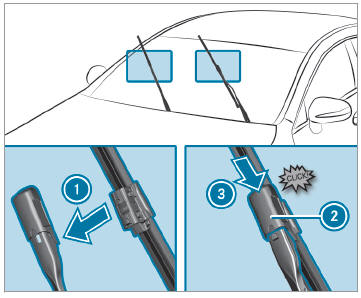 Mercedes-Benz GLC. Installing the wiper blades