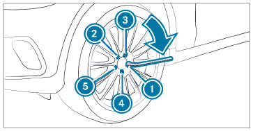 Mercedes-Benz GLC. Mounting a new wheel