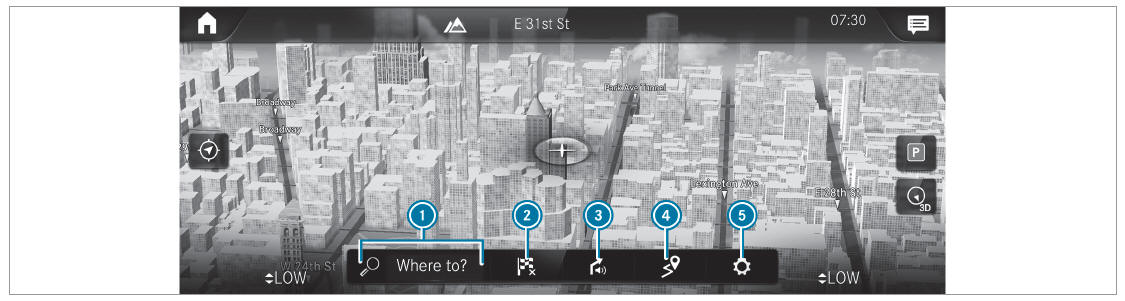 Mercedes-Benz GLC. Navigation overview