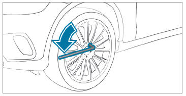 Mercedes-Benz GLC. Raising the vehicle when changing a wheel