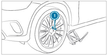 Mercedes-Benz GLC. Removing a wheel