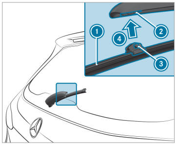 Mercedes-Benz GLC. Replacing the rear window wiper blade