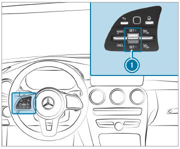 Mercedes-Benz GLC. Speed control cruise control