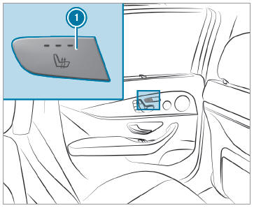 Mercedes-Benz GLC. Switching the seat heating on/off